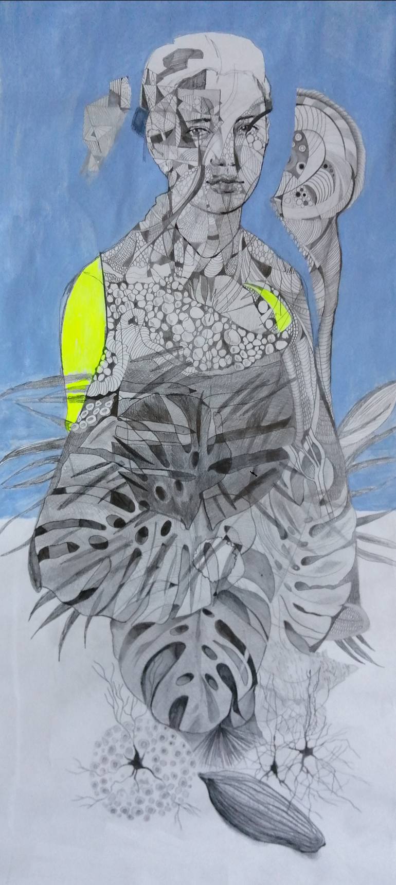 Original Abstract Expressionism People Painting by Izabella Hornung