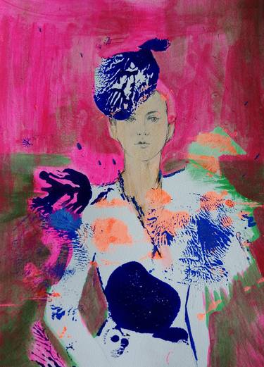 Original Expressionism Fashion Paintings by Izabella Hornung