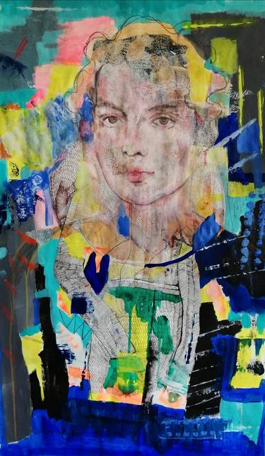 Original Expressionism Portrait Paintings by Izabella Hornung