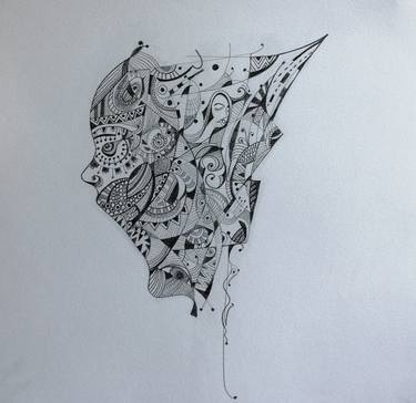 Original Abstract Drawings by Izabella Hornung