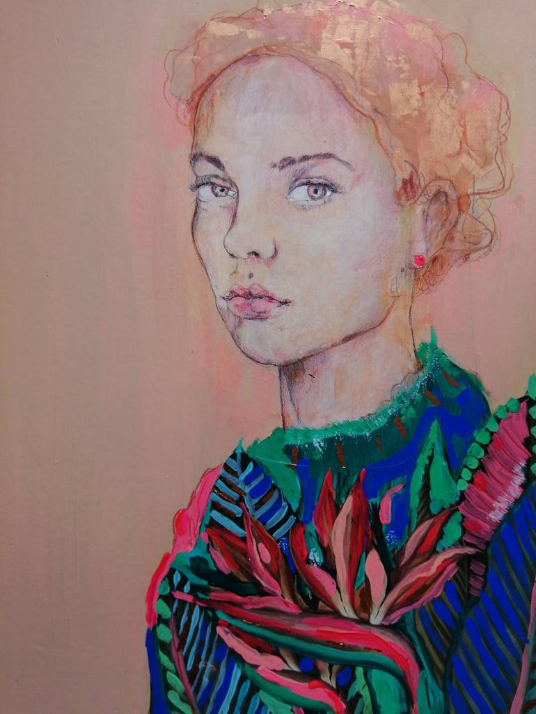 Original Portraiture Portrait Painting by Izabella Hornung