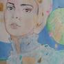 Acrylic painting on paper. This picture is a part of my portrait series.