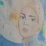 Acrylic painting on paper. This picture is a part of my portrait series.