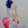 Acrylic, pencil on paper. This picture is a part of my portrait series.