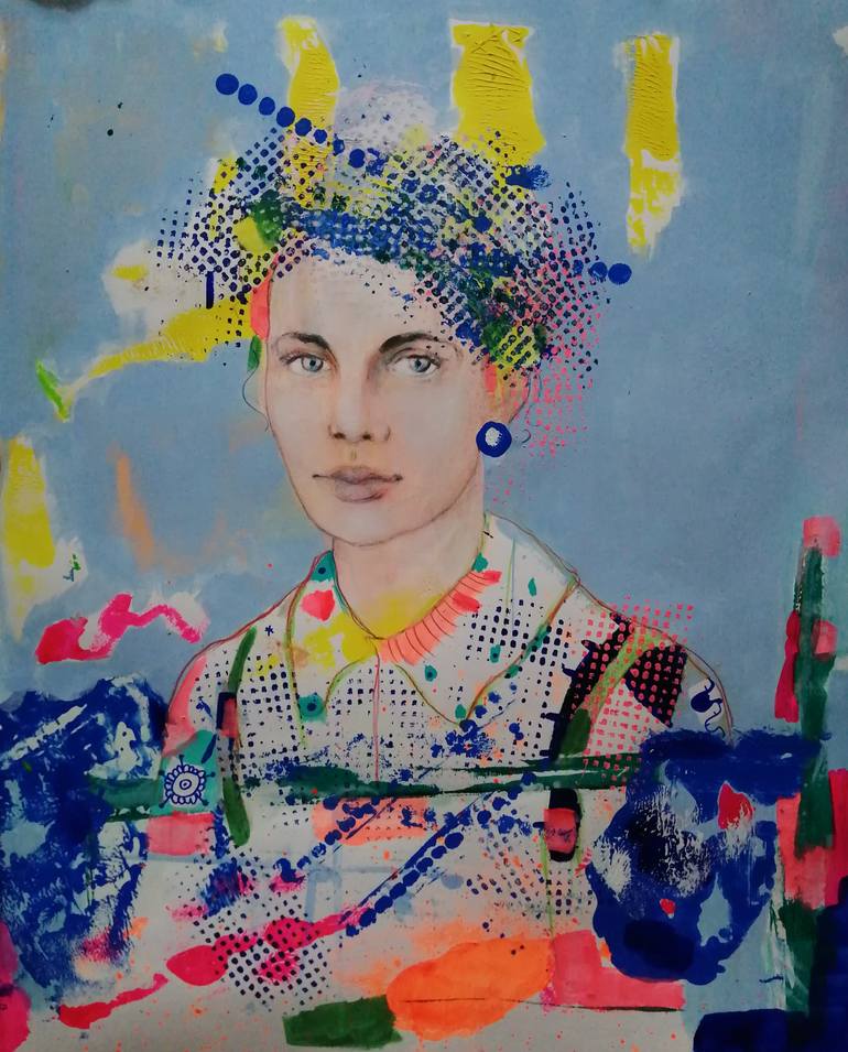 Original Portraiture Portrait Painting by Izabella Hornung