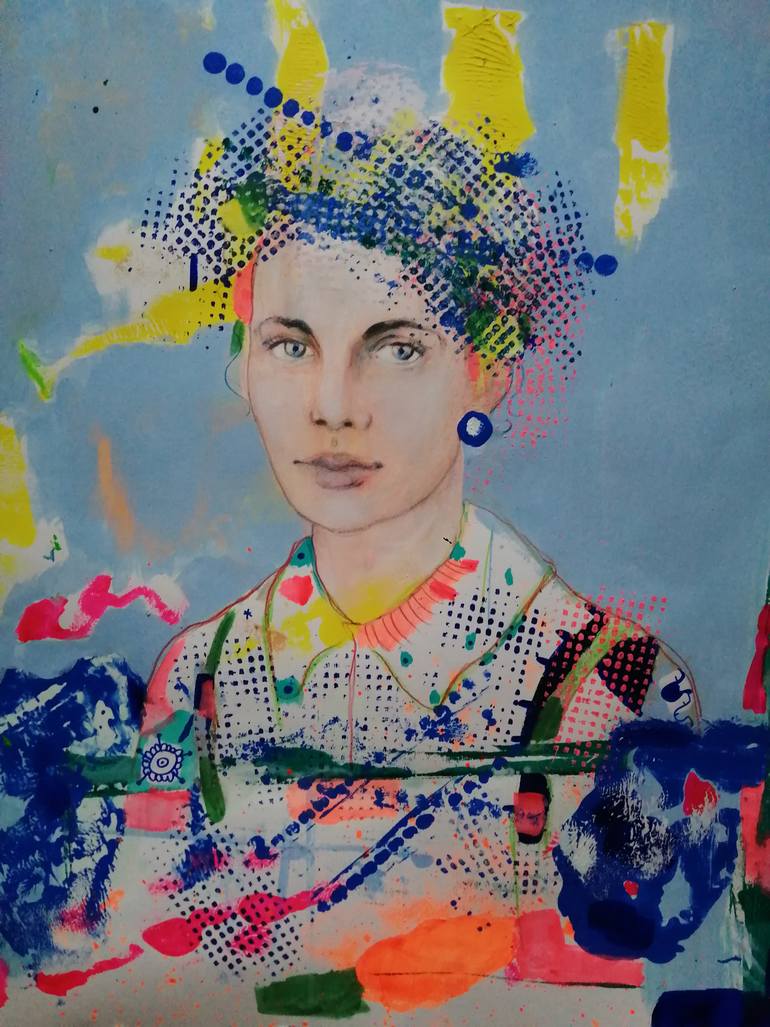 Original Portraiture Portrait Painting by Izabella Hornung