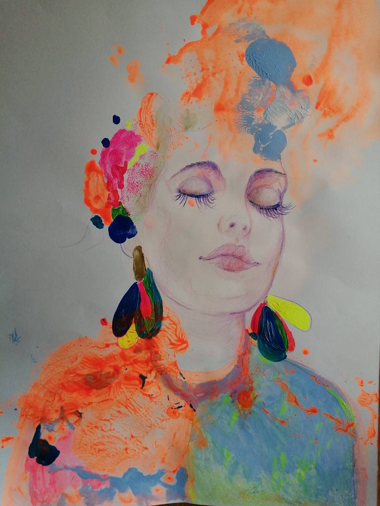 Original Portrait Painting by Izabella Hornung