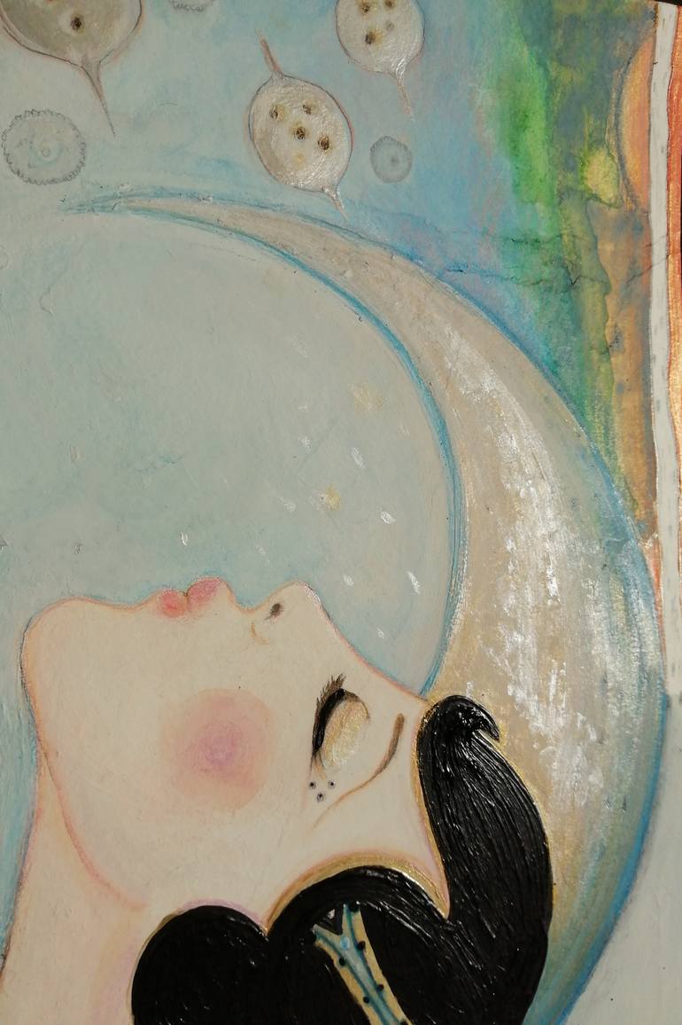 Original Art Deco People Painting by Izabella Hornung