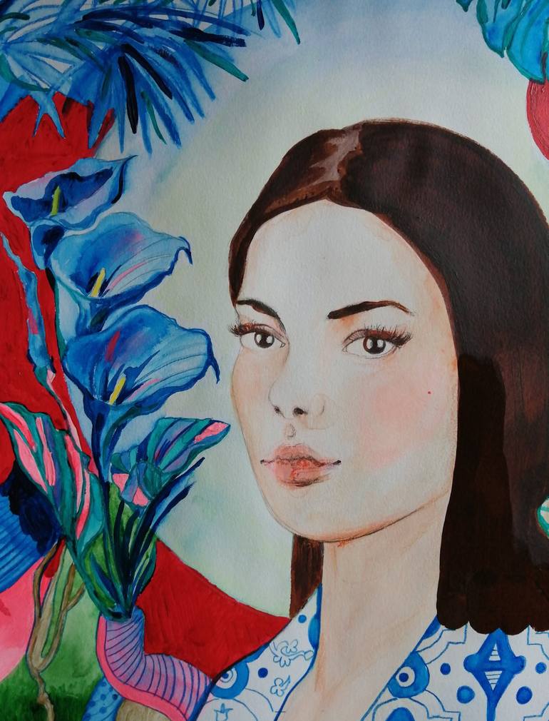Original Figurative Portrait Painting by Izabella Hornung