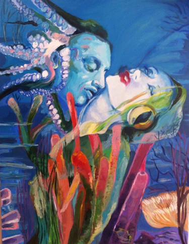 Original Surrealism Love Paintings by aukse simona martin