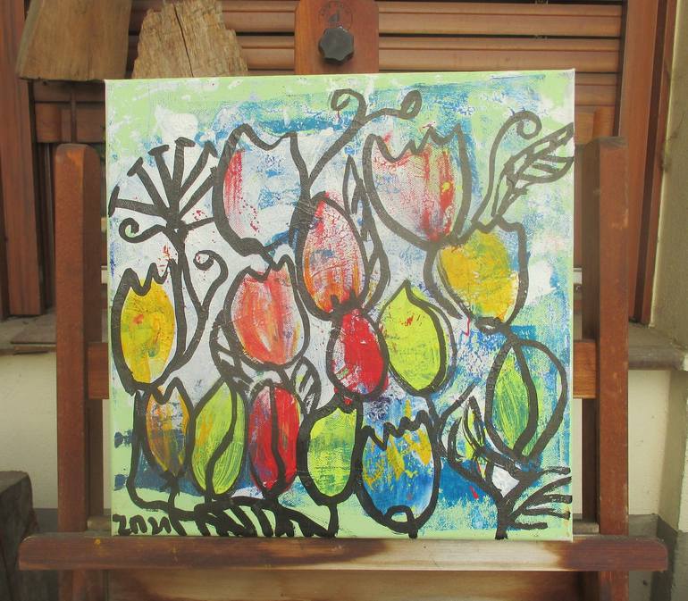 Original Floral Painting by Sonja Zeltner