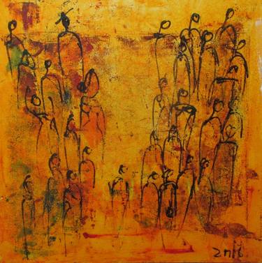 Print of Abstract People Paintings by Sonja Zeltner