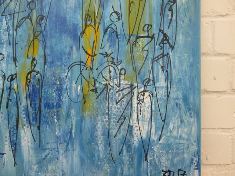 Original Abstract People Painting by Sonja Zeltner