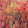 scratched acryl - than drawing elements - a quick, dynamic technic -
shows the dynamic emotion of rhythm and music