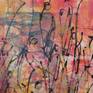 scratched acryl - than drawing elements - a quick, dynamic technic -
shows the dynamic emotion of rhythm and music