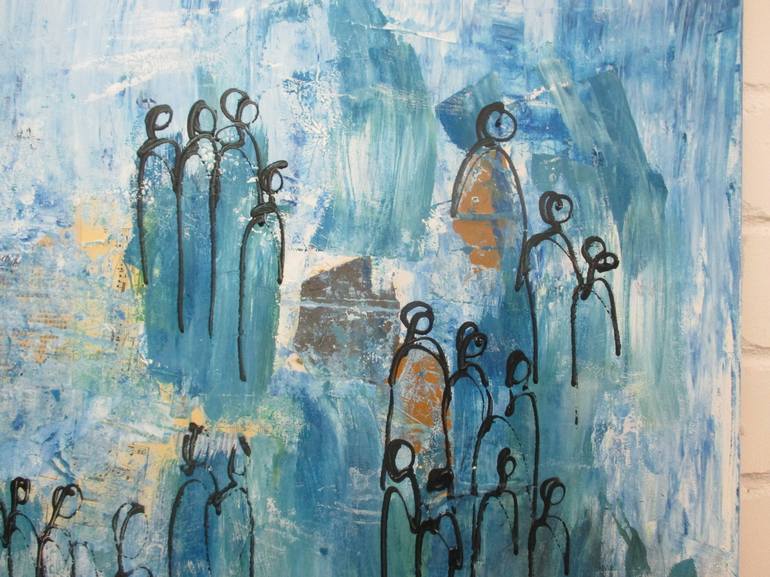 Original Abstract People Painting by Sonja Zeltner