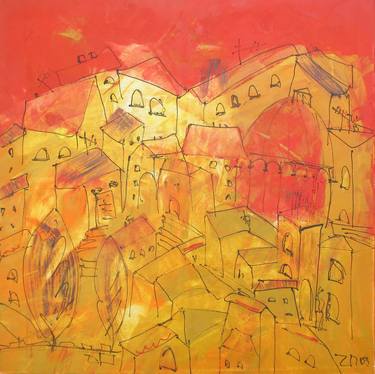 Original Expressionism Architecture Paintings by Sonja Zeltner