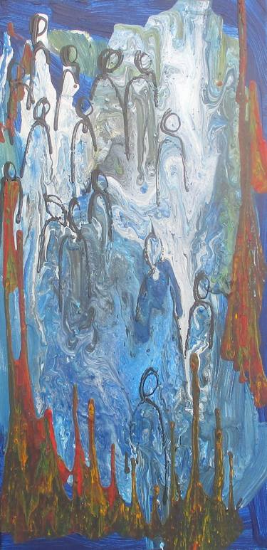 Original Abstract Expressionism People Paintings by Sonja Zeltner