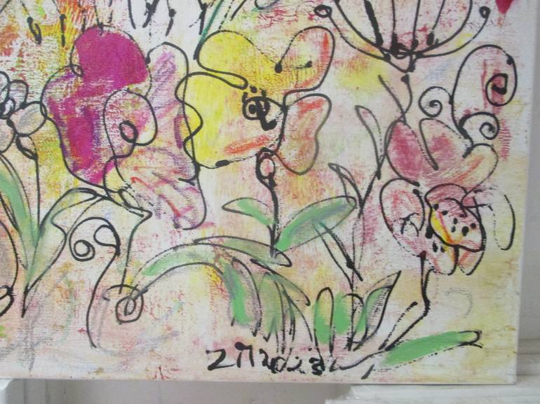 Original Abstract Expressionism Floral Painting by Sonja Zeltner