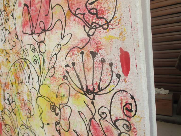 Original Abstract Expressionism Floral Painting by Sonja Zeltner