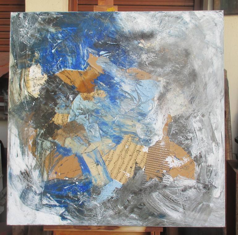 Original Abstract Expressionism Abstract Collage by Sonja Zeltner