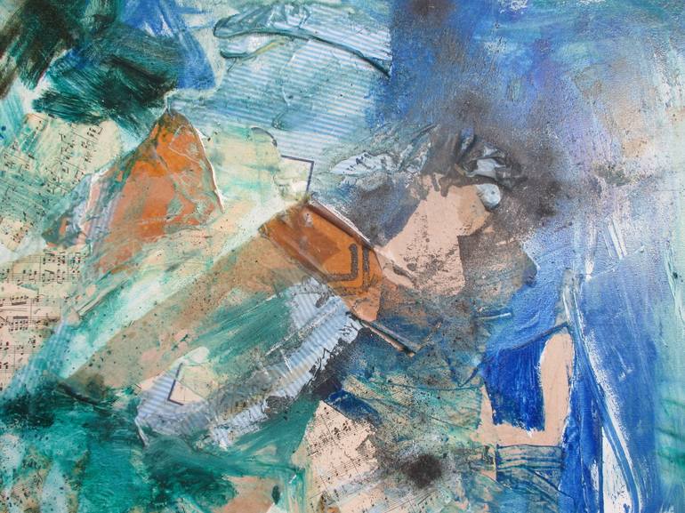 Original Abstract Expressionism Abstract Collage by Sonja Zeltner