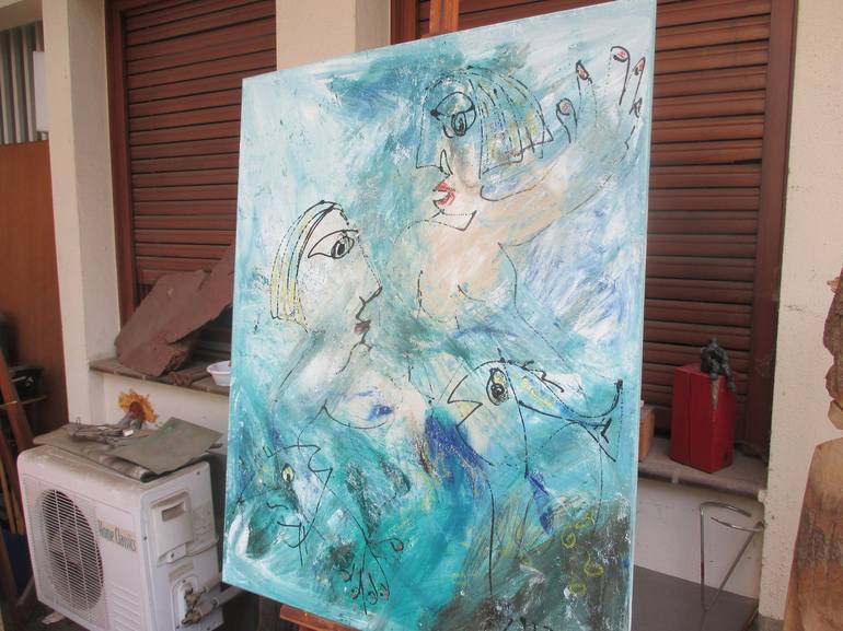 Original Abstract Expressionism Women Painting by Sonja Zeltner