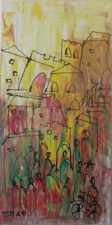 Original Expressionism Cities Paintings by Sonja Zeltner