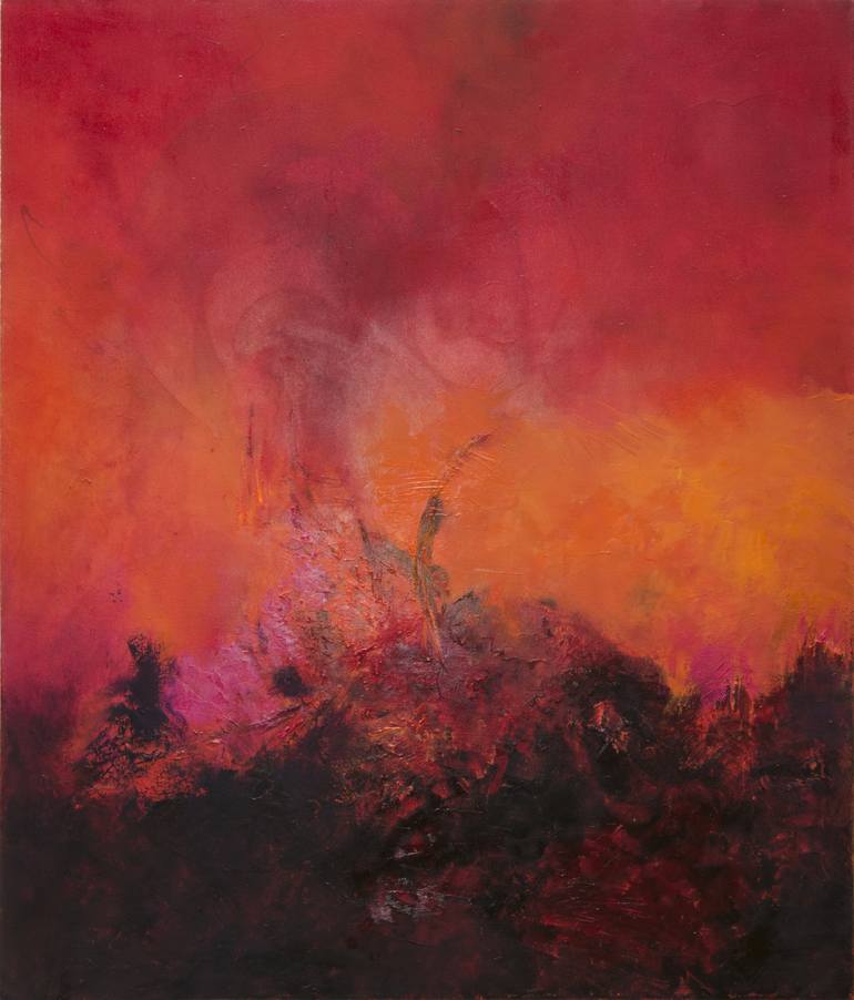 Fuego Painting by Mónica de la Rosa Carpizo Moroka | Saatchi Art