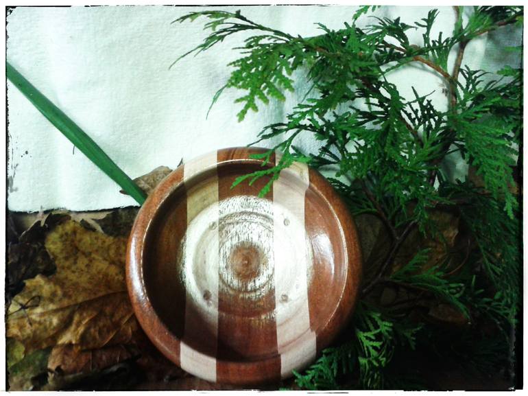 mahogany and maple striped bowl - Print