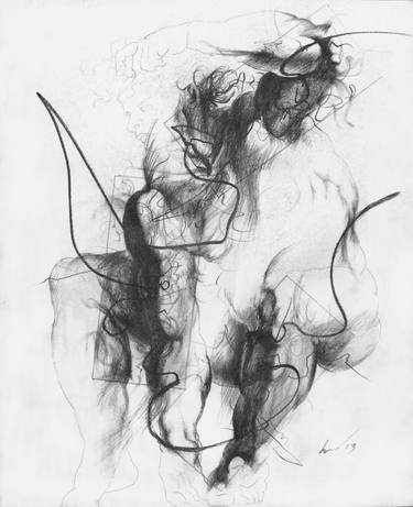 Original Figurative Nude Drawings by Richard Claraval