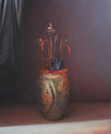 Umbrellas and Sword in a Vase thumb