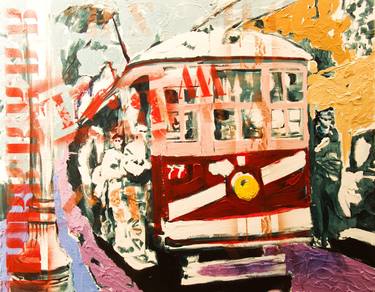 Print of Train Paintings by Mauricio Lema