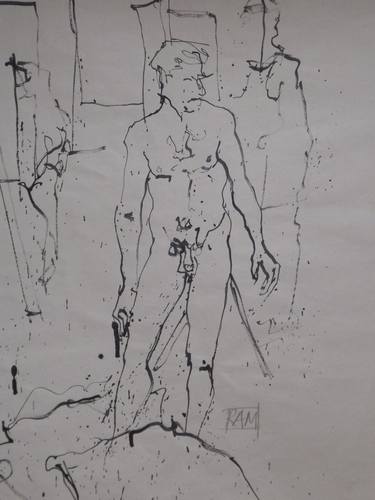 Original Figurative Nude Drawings by Richard Alan Moulton