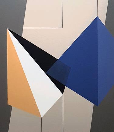 Original Geometric Painting by Sonnia Guerra