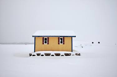 Yellow Houseboat with Satellite Dish thumb