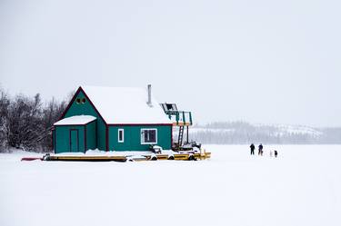 Green Houseboat and Skiers - Limited Edition thumb