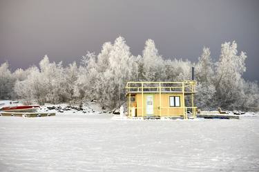 Yellow Houseboat and Hoar Frost - Limited Edition 1/10 thumb