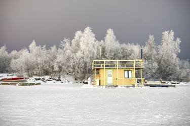 Yellow Houseboat And Hoar Frost Limited Edition 1 10 Photography