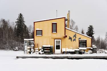 Yellow Houseboat with Geese - Limited Edition of 10 thumb