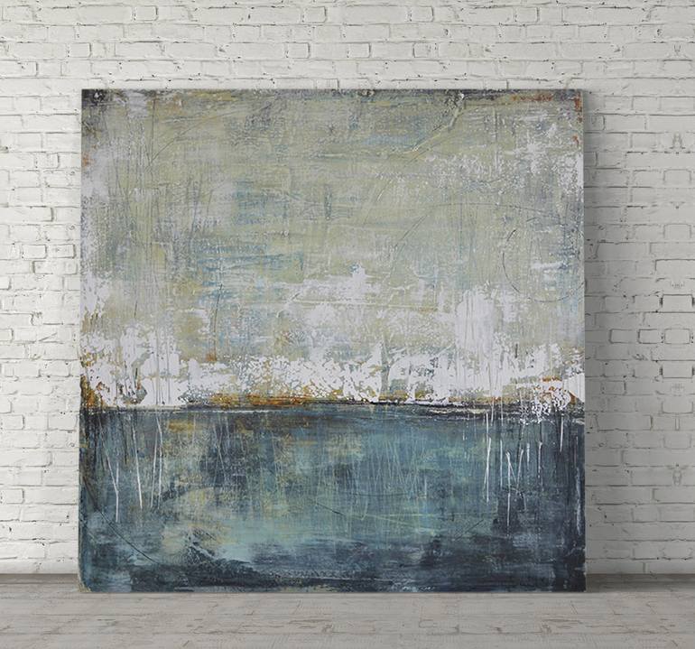 gris seascape Painting by mariana maia | Saatchi Art