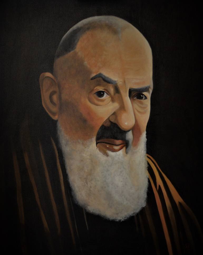 Saint Padre Pio Painting by Michael McDonald | Saatchi Art