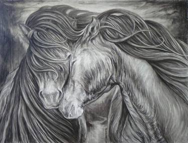 Print of Horse Drawings by Mekhala van der Schyff