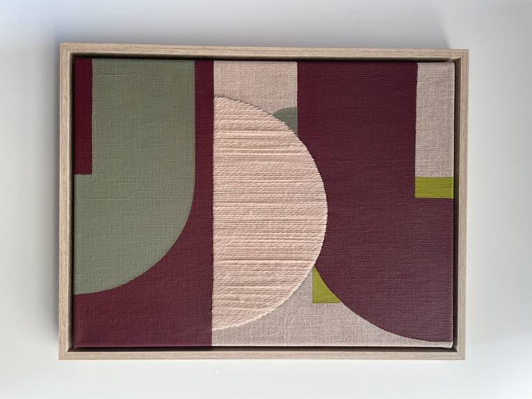 Composition with Yarns - Sage Green Minimalist Art by Simona Puidokaite