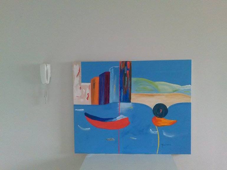 Original Figurative Boat Painting by Marcos Vinicius