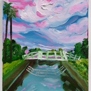 Venice Canal with Bubblegum Clouds