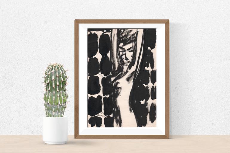 Original Expressionism Erotic Drawing by Yaroslav Vlasyuk