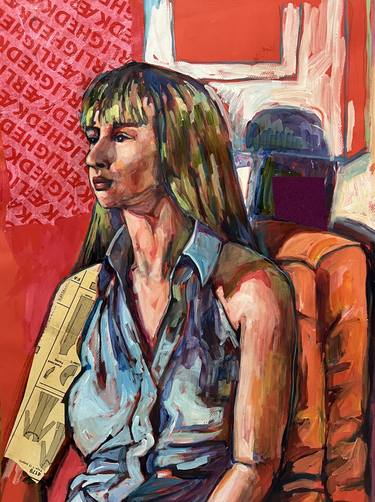Original Impressionism Portrait Painting by Meredith Steele
