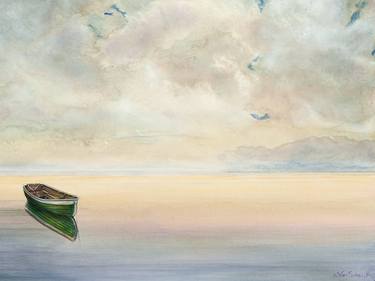 Original Boat Painting by S van Schaick