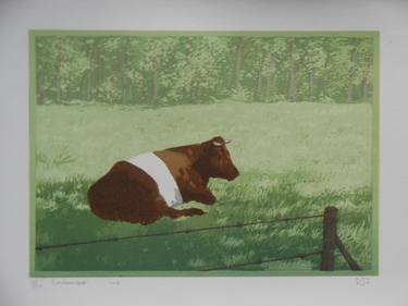 Cow in landscape - Limited Edition 16 of 20 thumb
